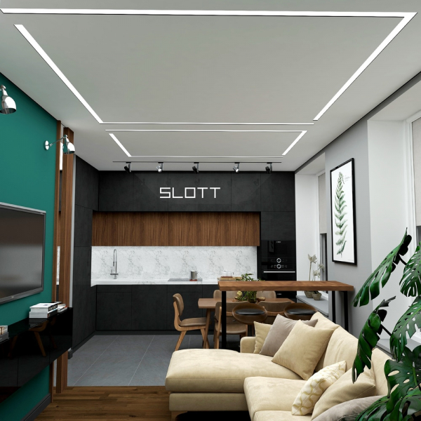 Натяжные потолки на кухне